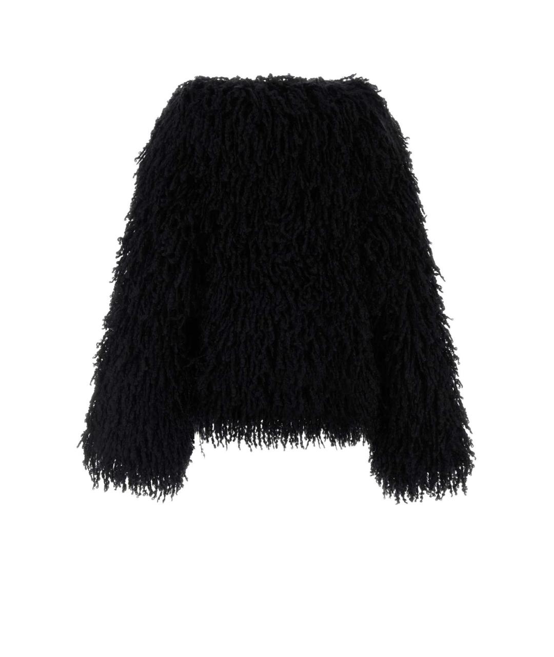 FENDI Черная шерстяная шуба, фото 2