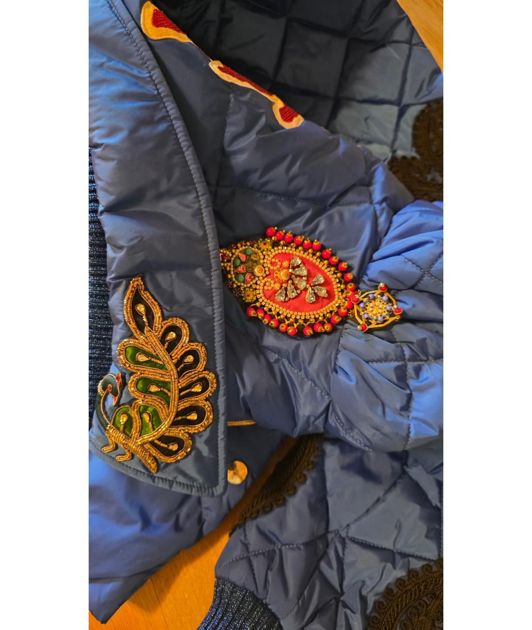 GUCCI Синяя нейлоновая куртка, фото 3