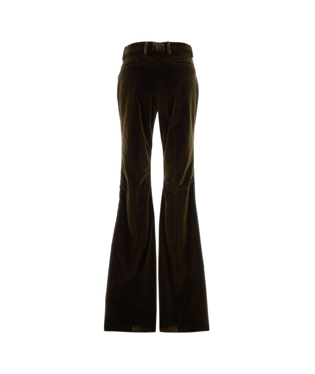 ETRO Коричневые хлопковые прямые брюки, фото 2