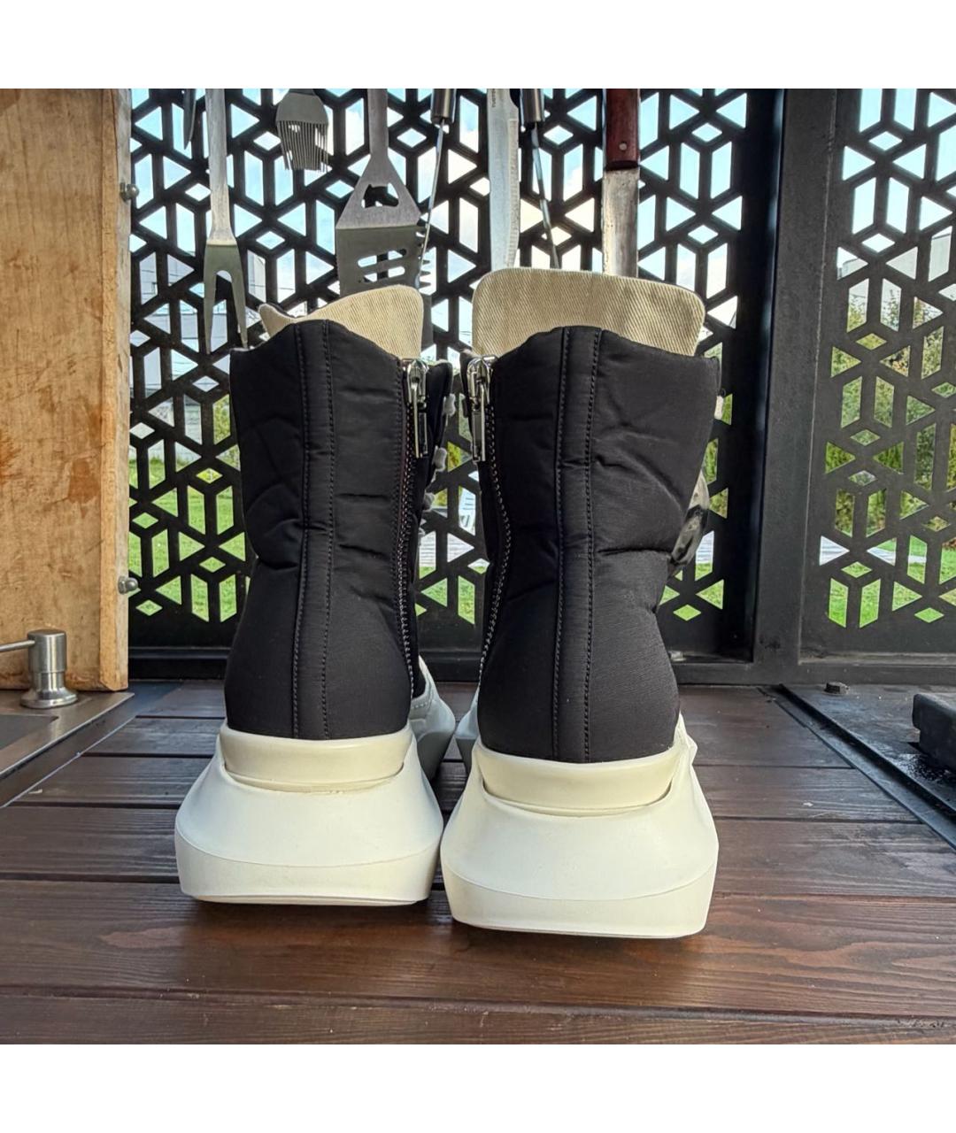 RICK OWENS DRKSHDW Черные синтетические высокие кроссовки / кеды, фото 4