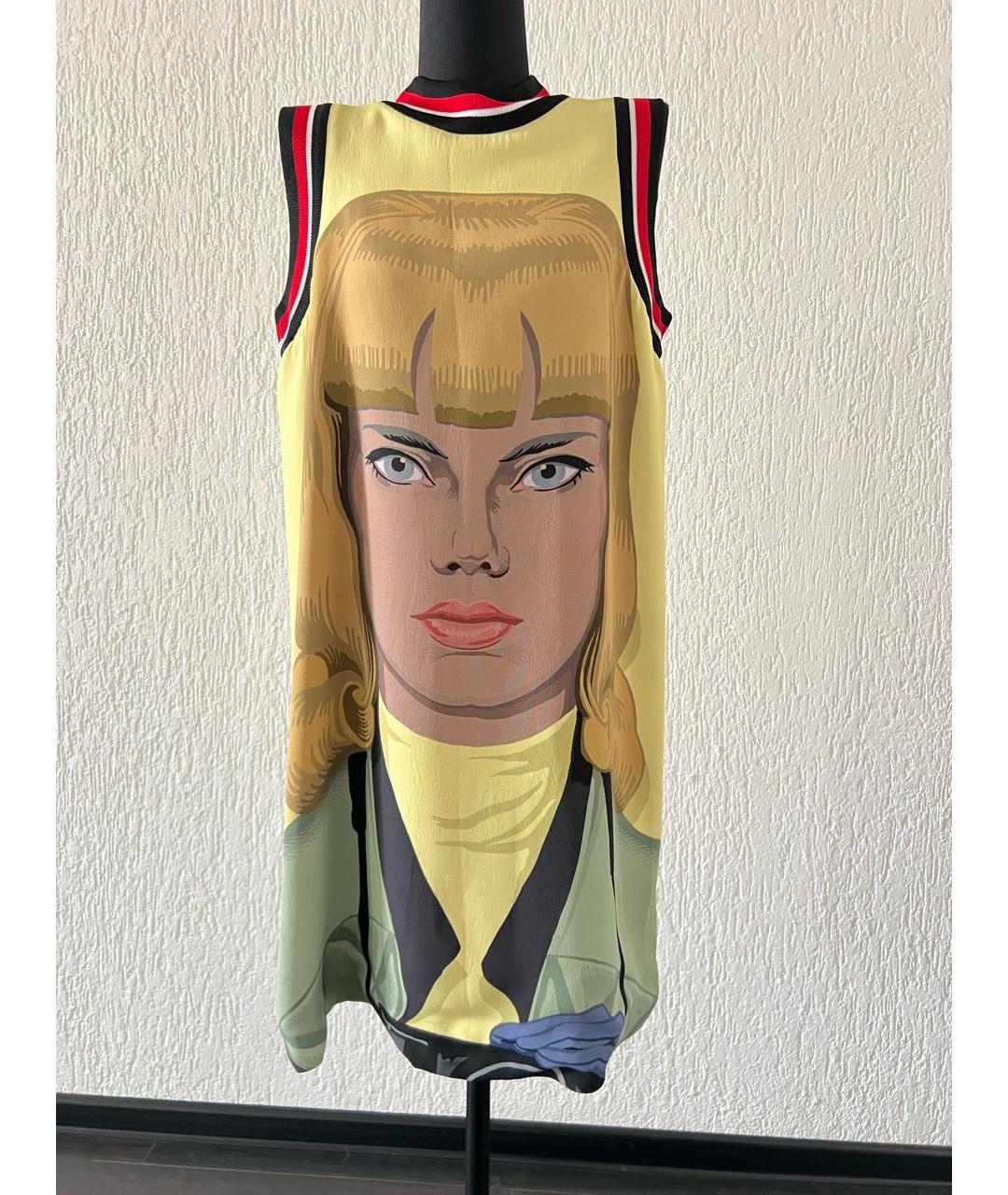 PRADA Желтое ацетатное платье, фото 7