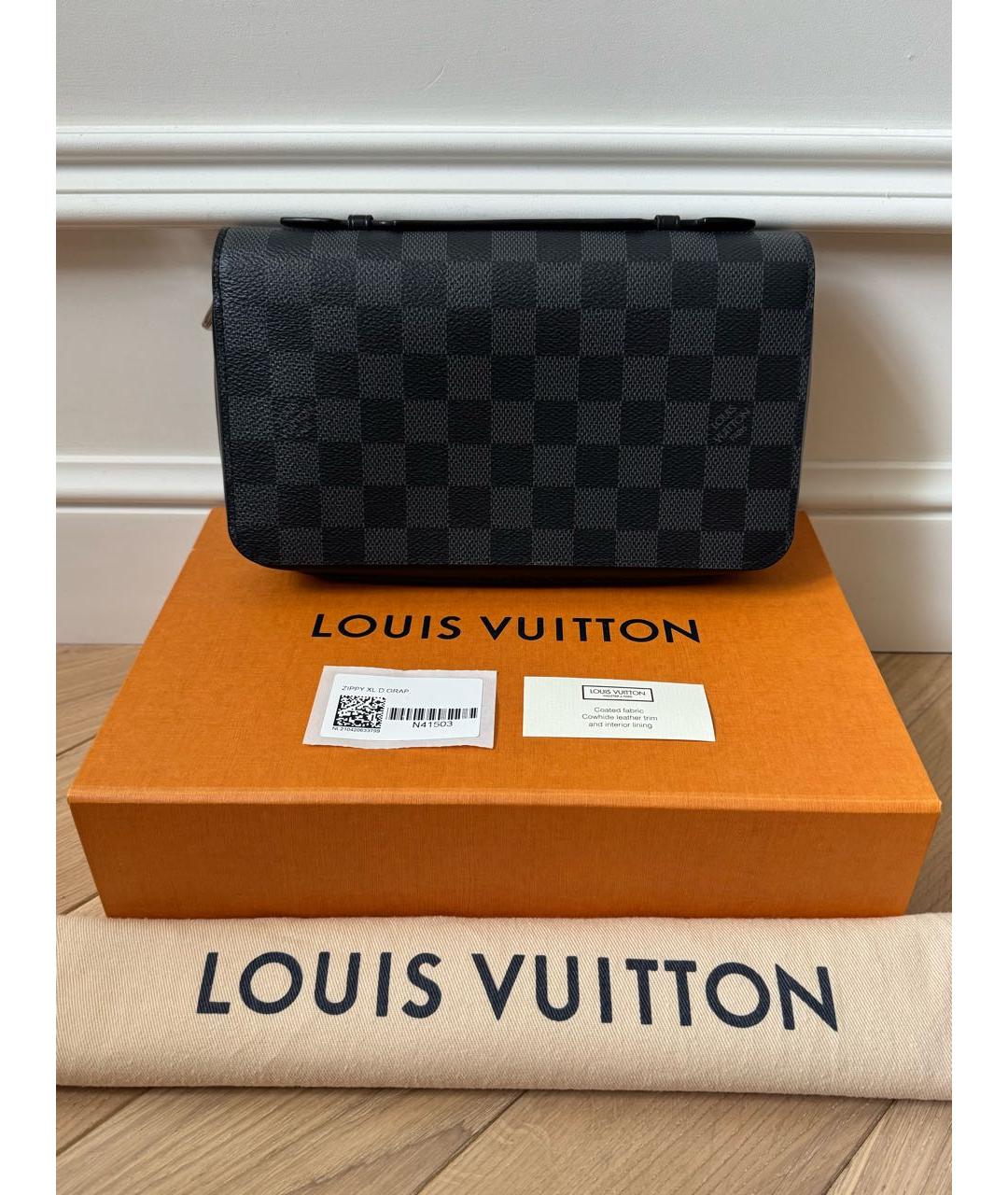 LOUIS VUITTON Черный кошелек, фото 9