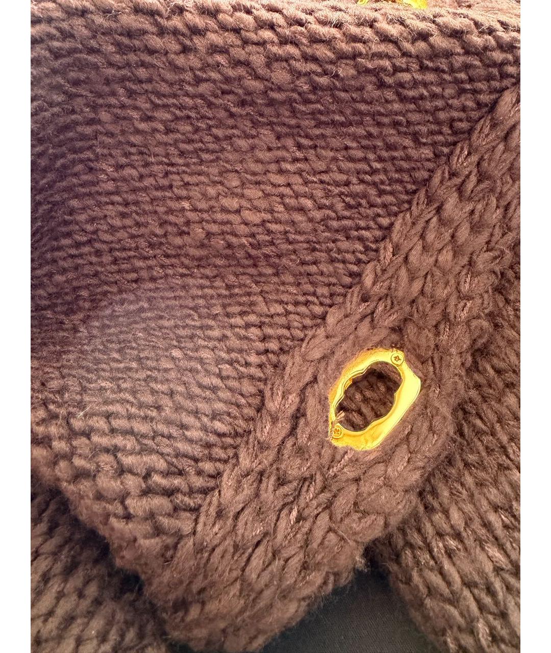 BOTTEGA VENETA Коричневый шерстяной кардиган, фото 4