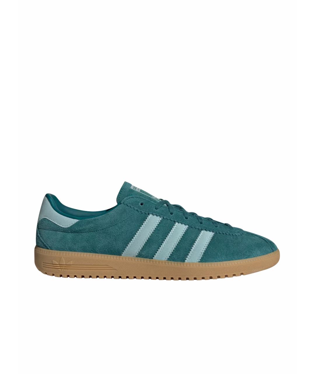 ADIDAS Зеленые замшевые низкие кроссовки / кеды, фото 1