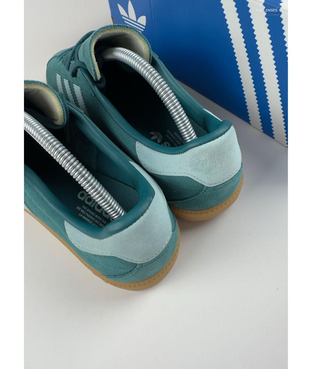 ADIDAS Зеленые замшевые низкие кроссовки / кеды, фото 5