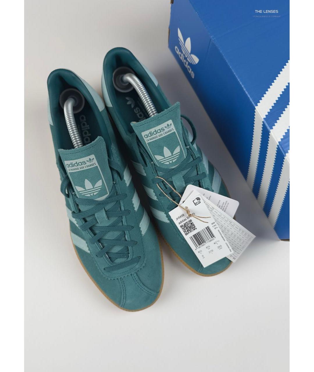 ADIDAS Зеленые замшевые низкие кроссовки / кеды, фото 3