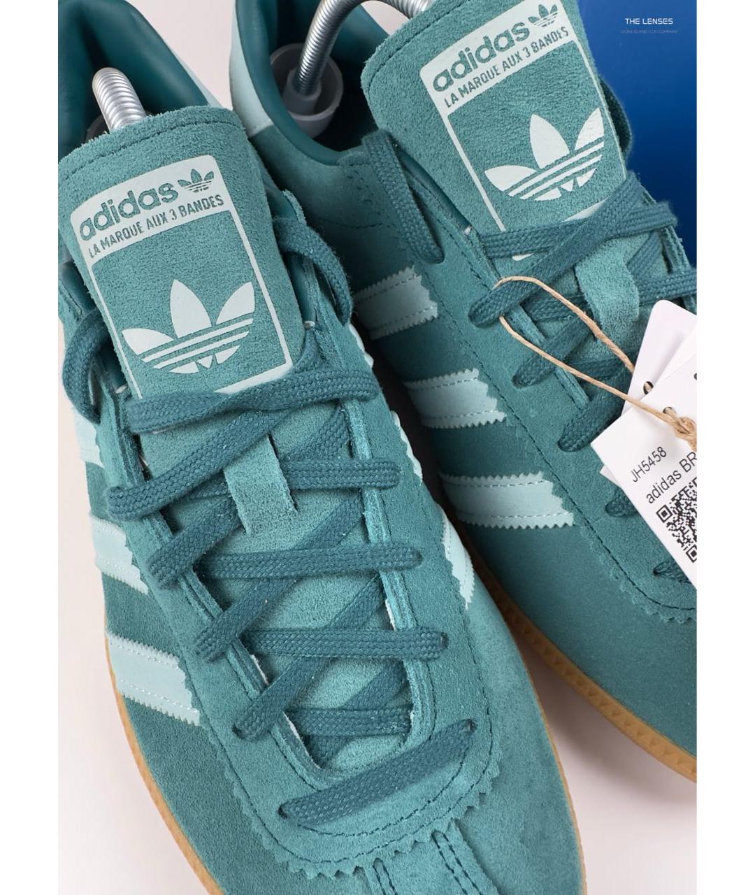 ADIDAS Зеленые замшевые низкие кроссовки / кеды, фото 4