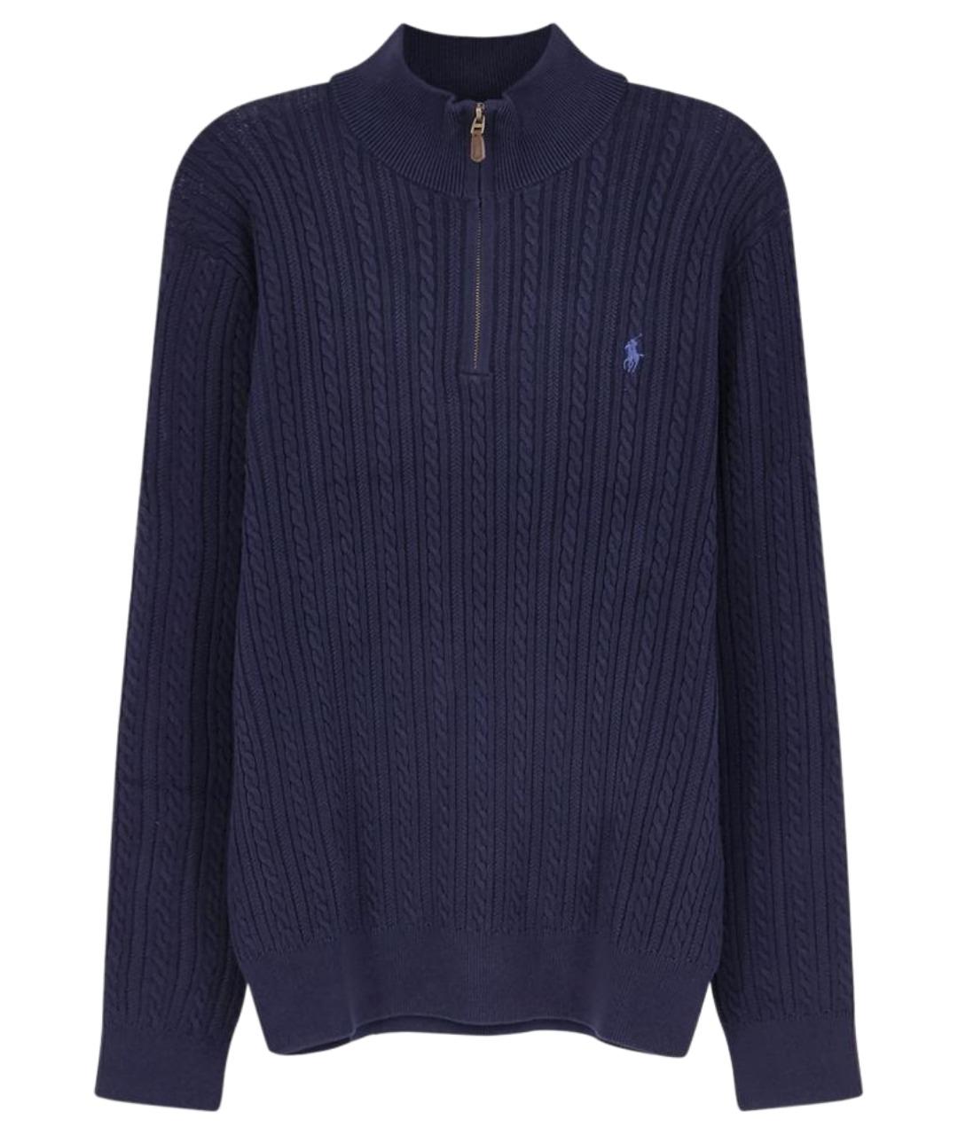 POLO RALPH LAUREN Синий хлопковый джемпер / свитер, фото 1