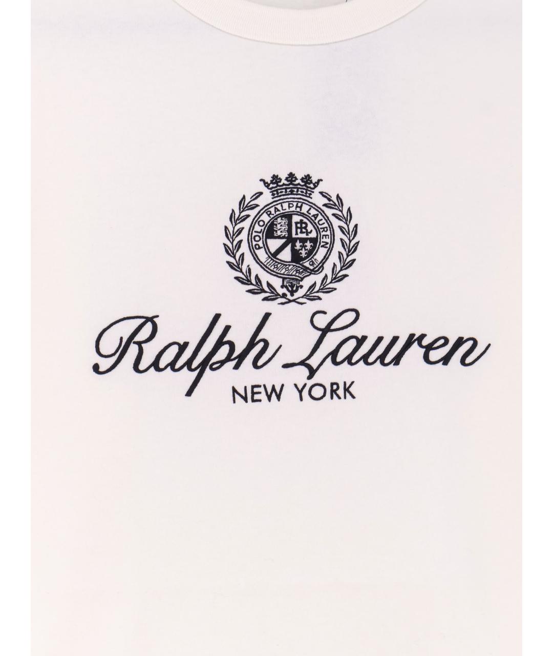 POLO RALPH LAUREN Бежевая хлопковая футболка, фото 3