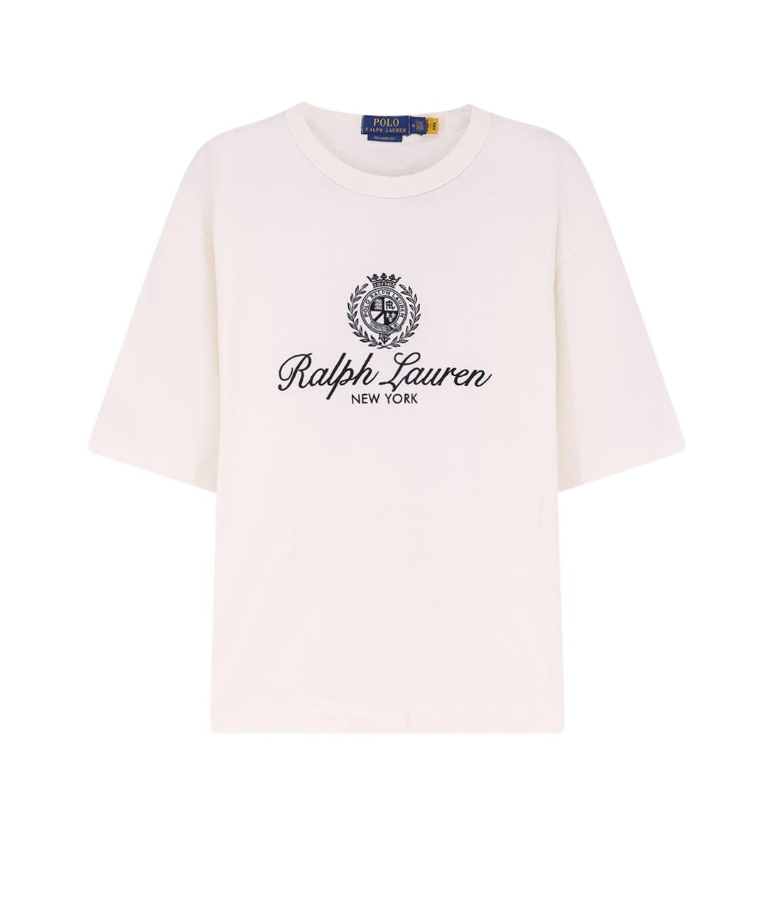 POLO RALPH LAUREN Бежевая хлопковая футболка, фото 1