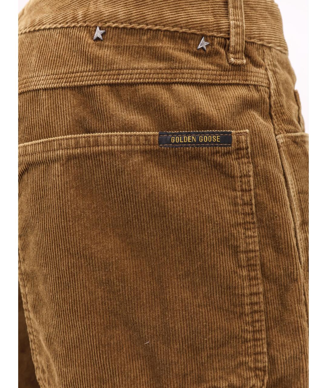 GOLDEN GOOSE Коричневые хлопковые повседневные брюки, фото 3