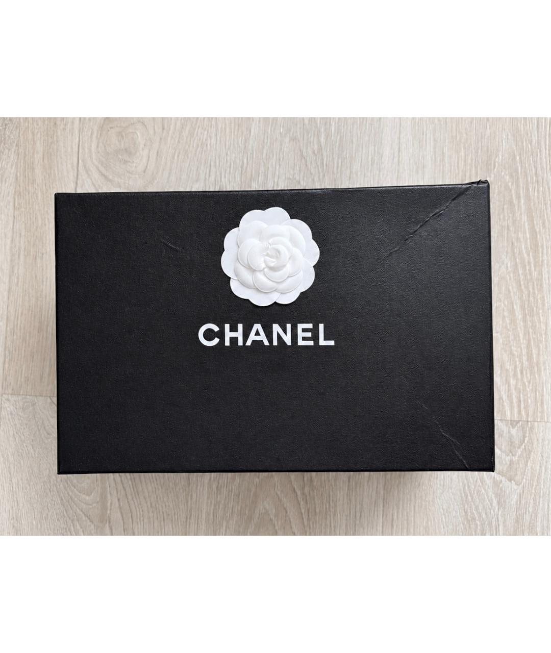 CHANEL Черные кожаные сандалии, фото 8