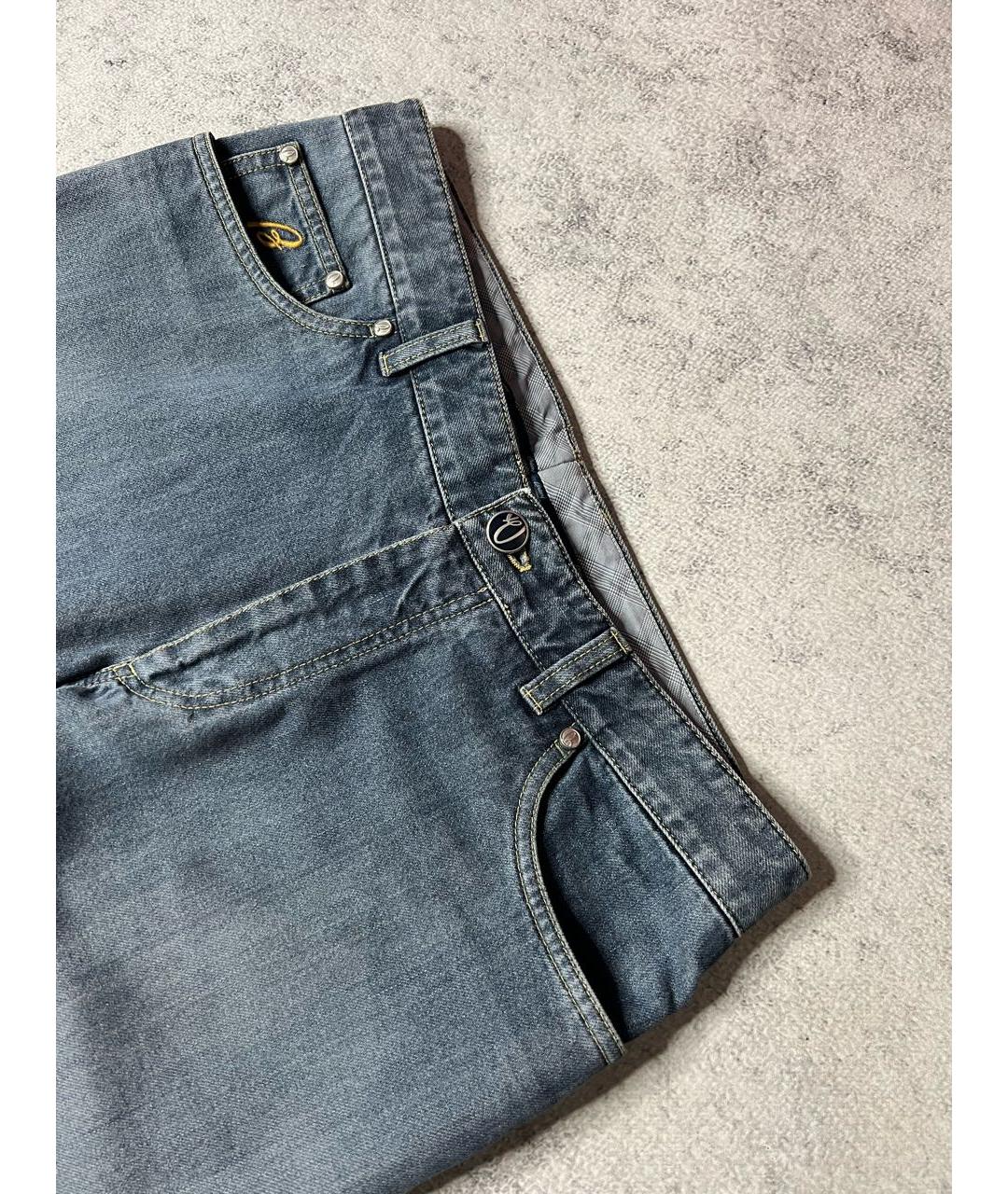 BRIONI Синие хлопковые джинсы скинни, фото 2
