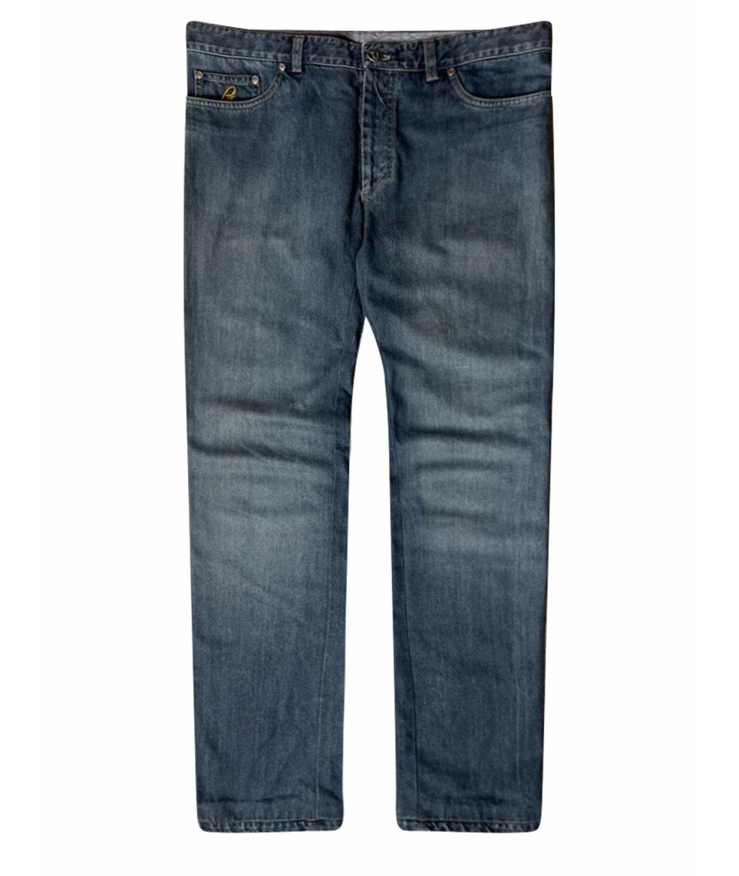 BRIONI Синие хлопковые джинсы скинни, фото 1