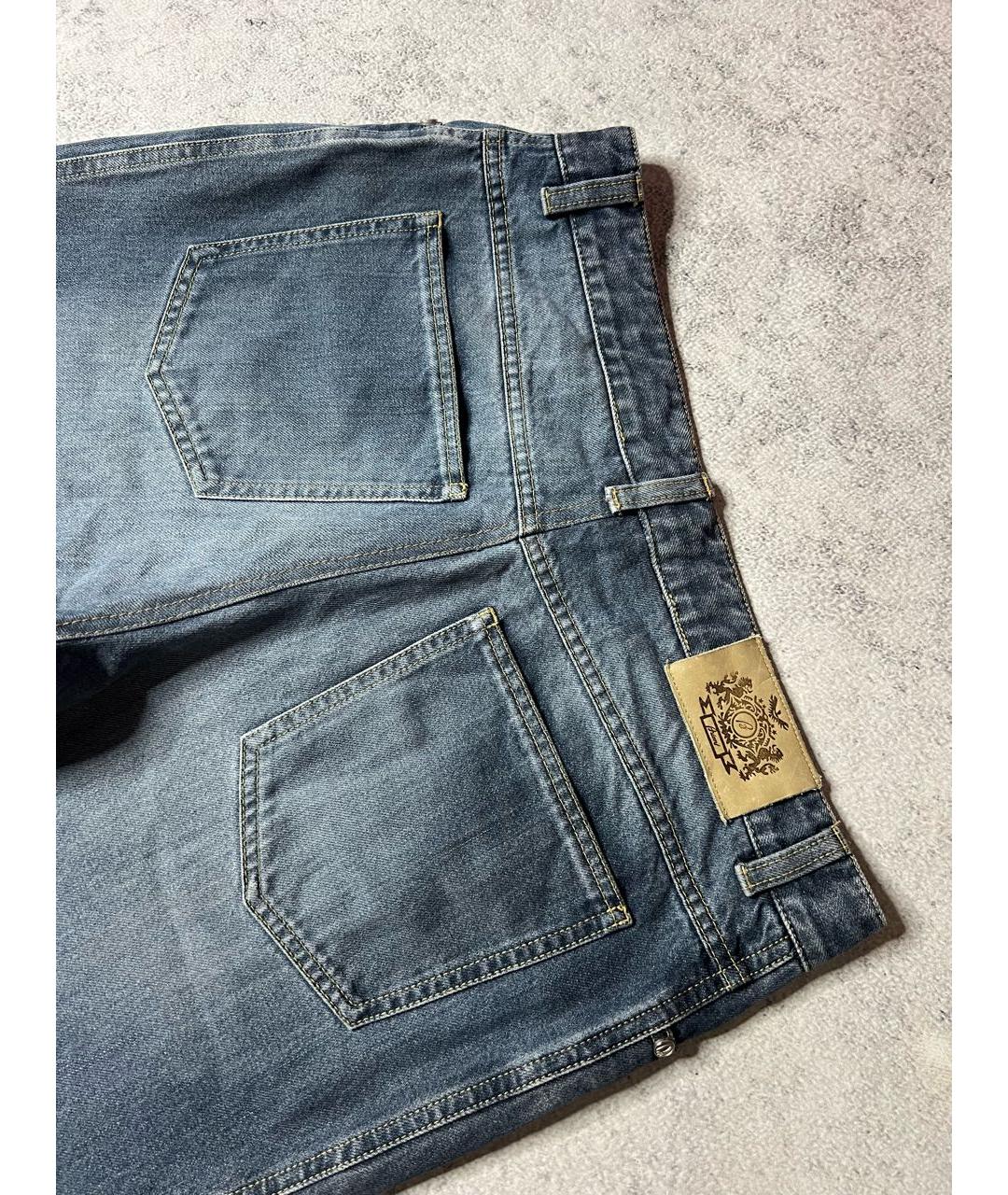 BRIONI Синие хлопковые джинсы скинни, фото 5