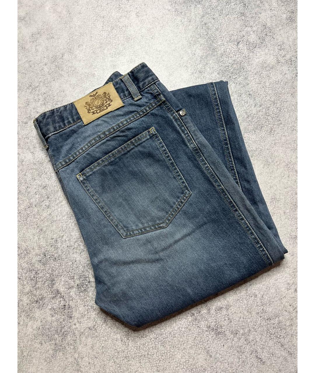 BRIONI Синие хлопковые джинсы скинни, фото 8
