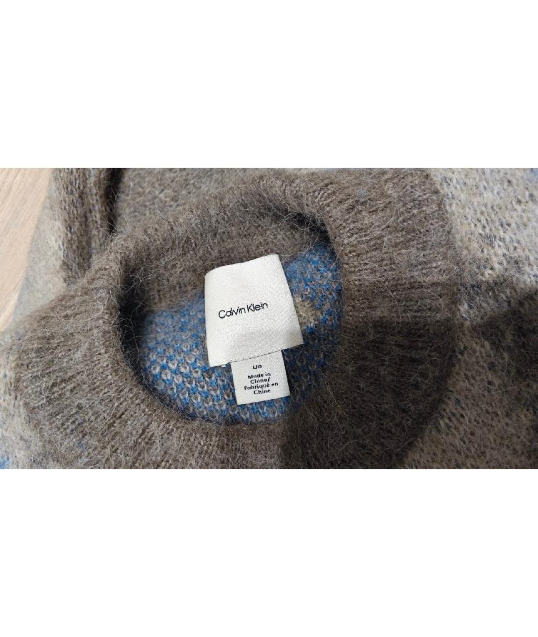 CALVIN KLEIN Мульти шерстяной джемпер / свитер, фото 3