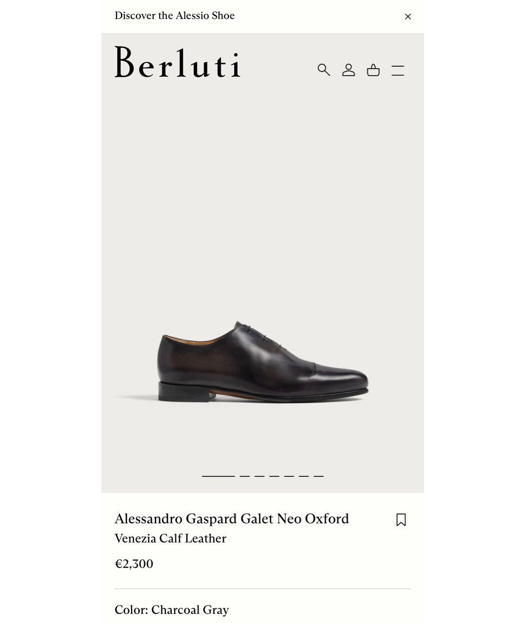 BERLUTI Антрацитовые кожаные туфли, фото 9