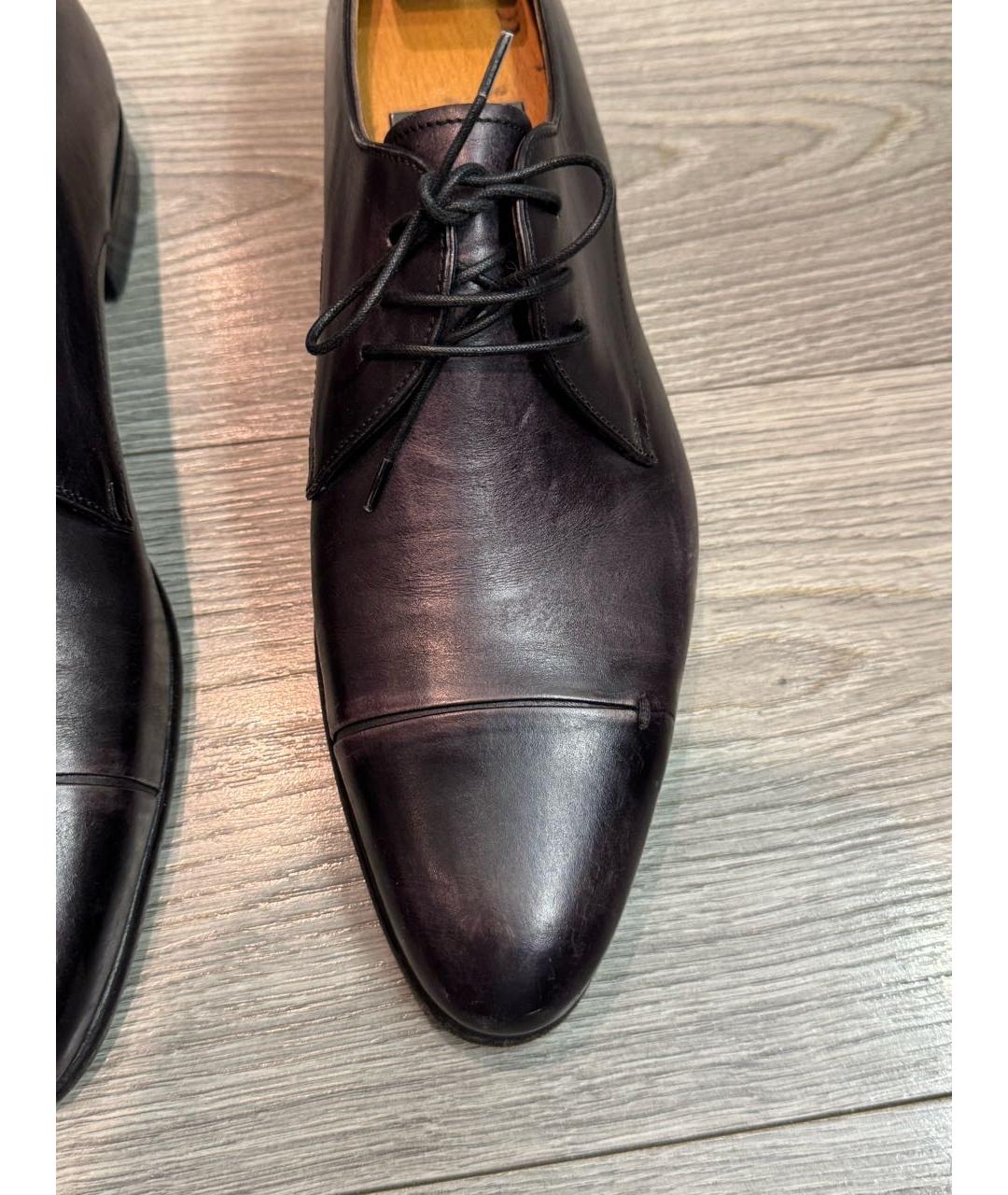 BERLUTI Антрацитовые кожаные туфли, фото 7