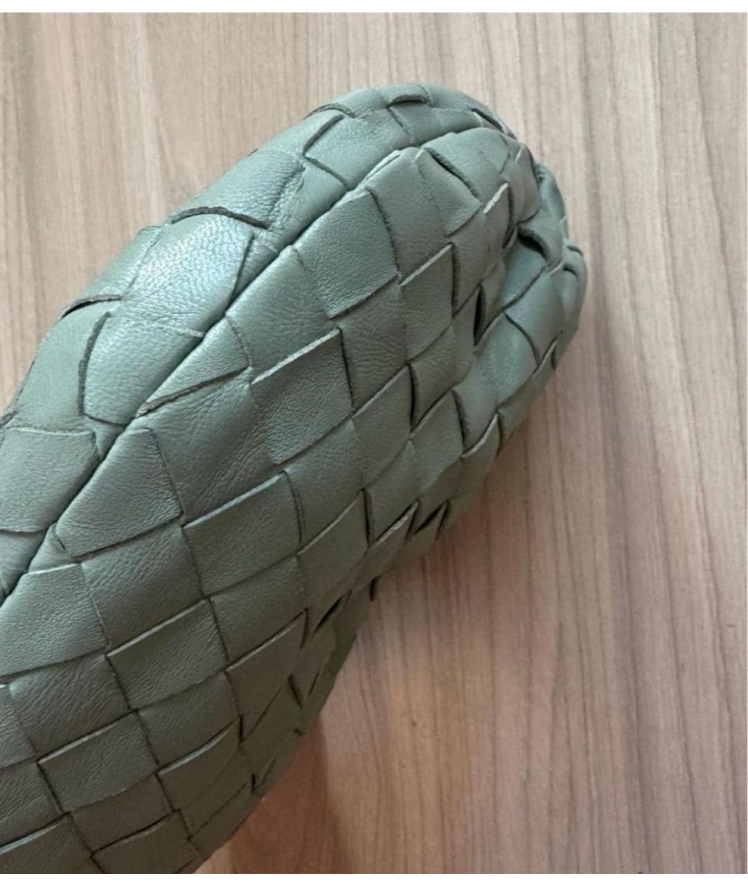 BOTTEGA VENETA Зеленая кожаная сумка с короткими ручками, фото 4