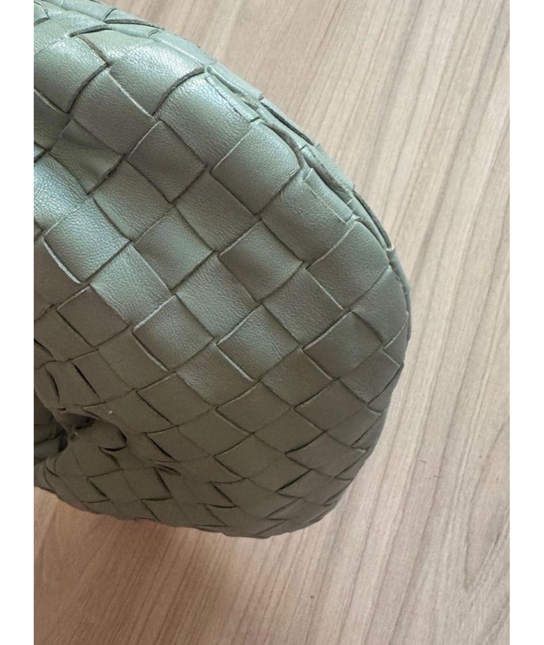 BOTTEGA VENETA Зеленая кожаная сумка с короткими ручками, фото 6