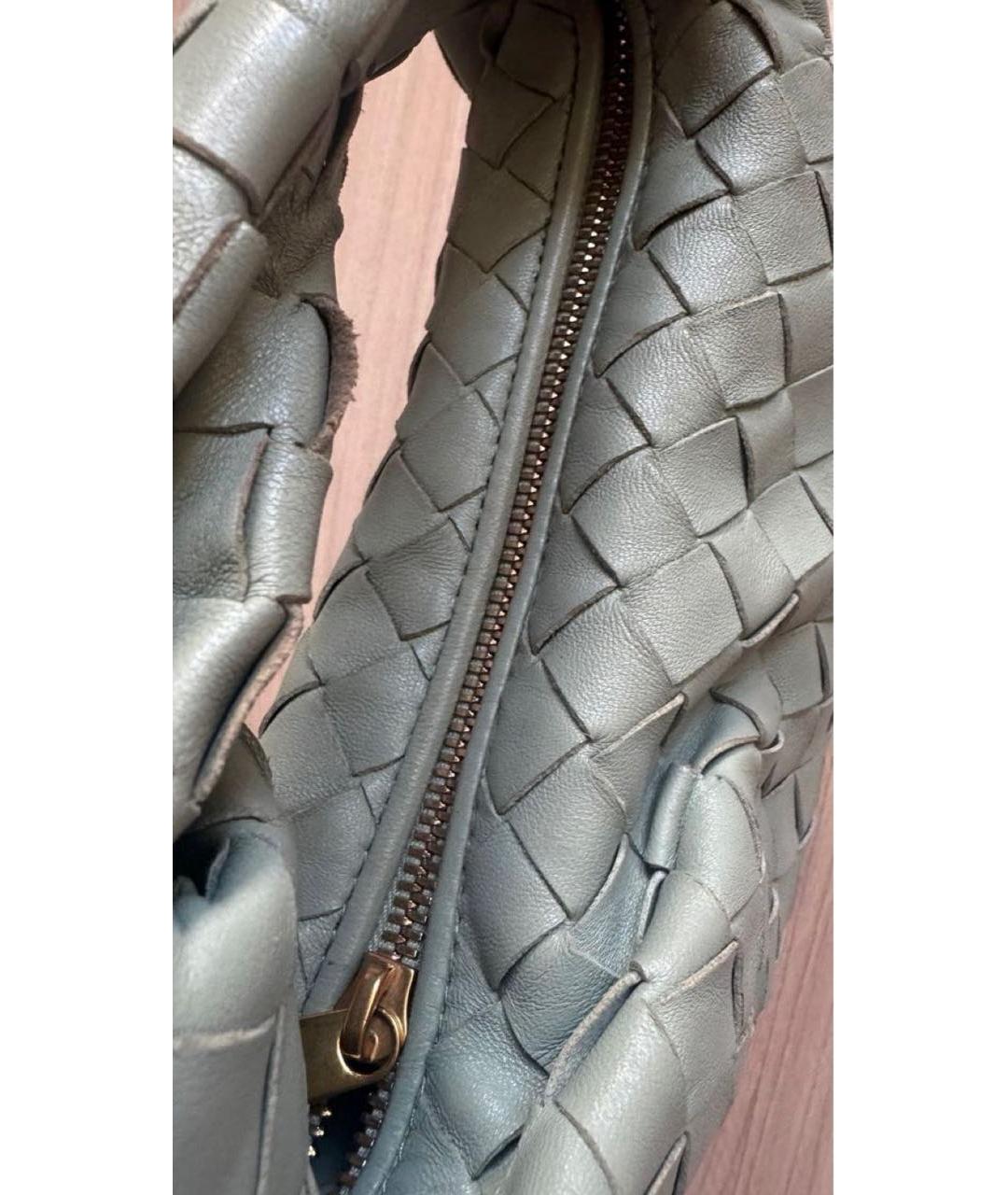 BOTTEGA VENETA Зеленая кожаная сумка с короткими ручками, фото 7