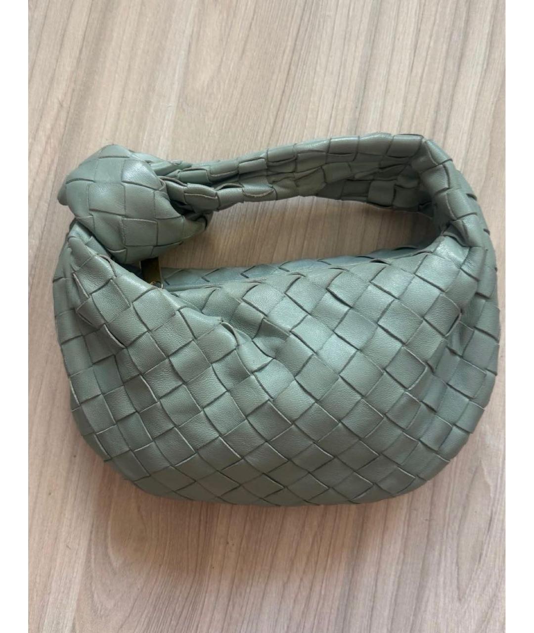 BOTTEGA VENETA Зеленая кожаная сумка с короткими ручками, фото 9