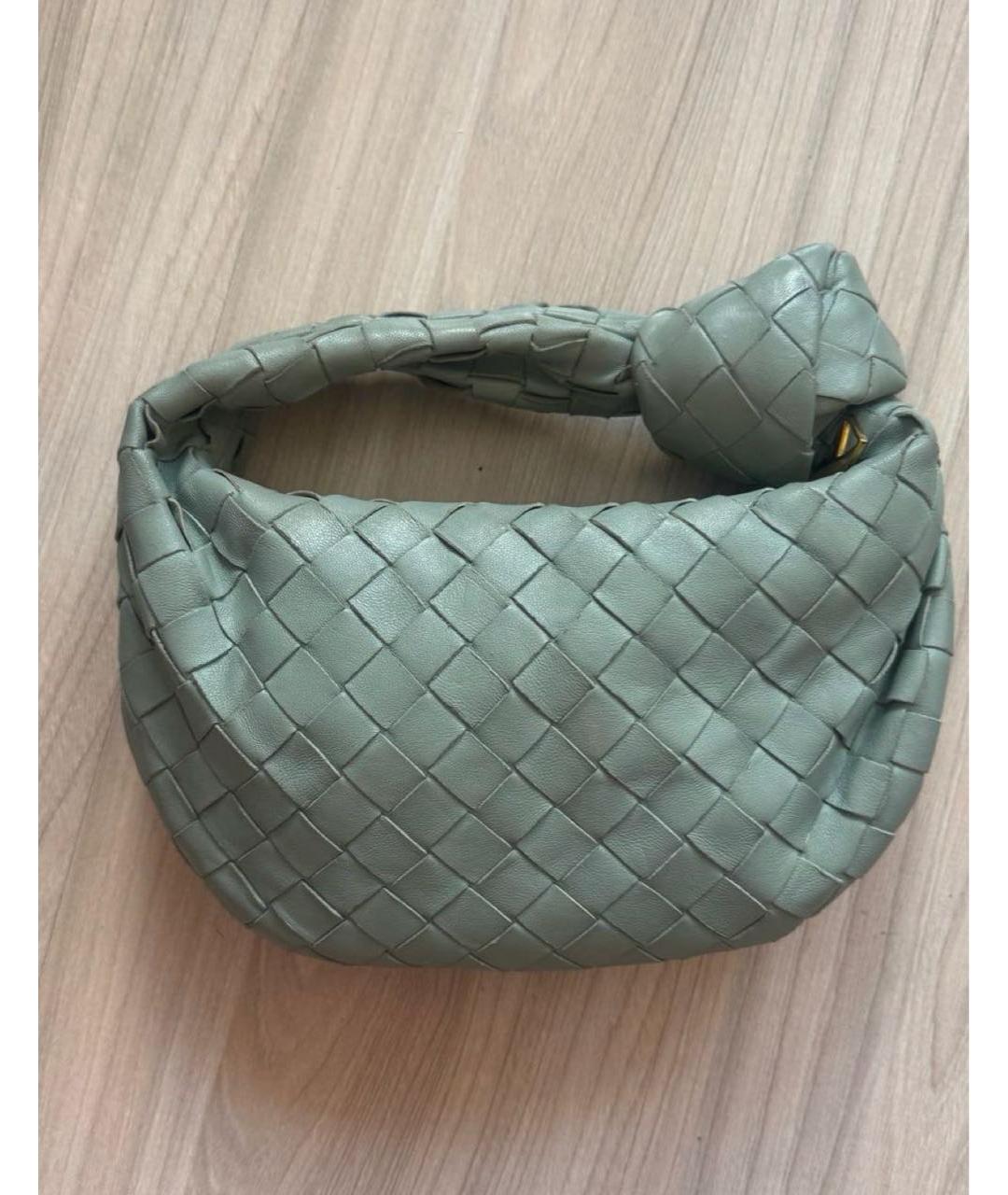 BOTTEGA VENETA Зеленая кожаная сумка с короткими ручками, фото 2