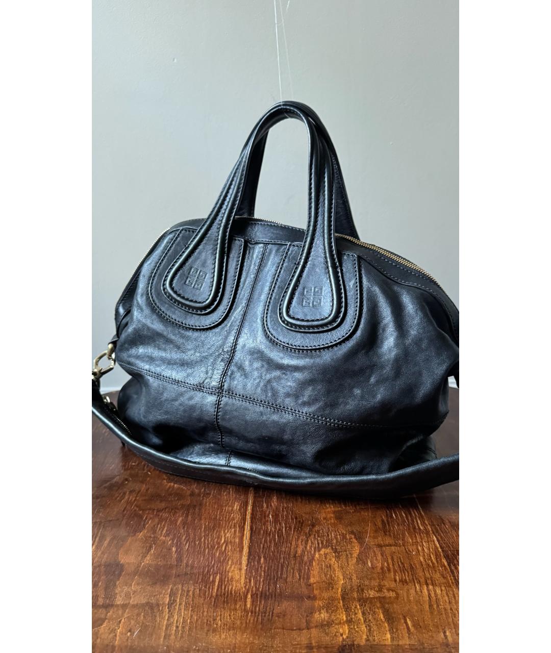 GIVENCHY Черная кожаная сумка тоут, фото 4
