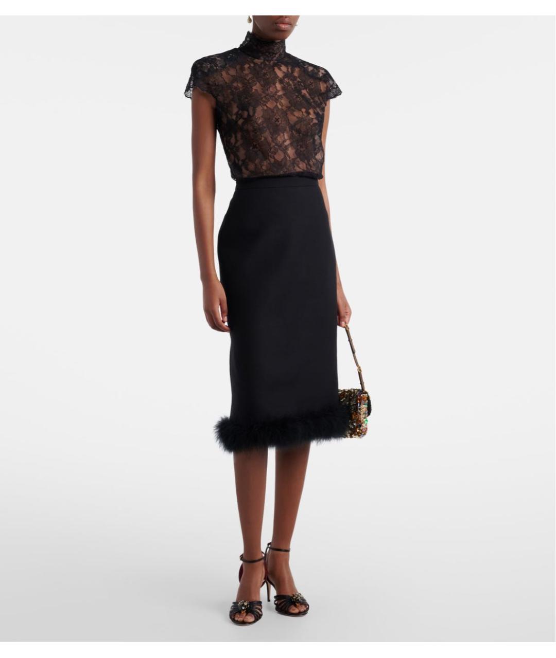 VALENTINO Черная хлопковая футболка, фото 2