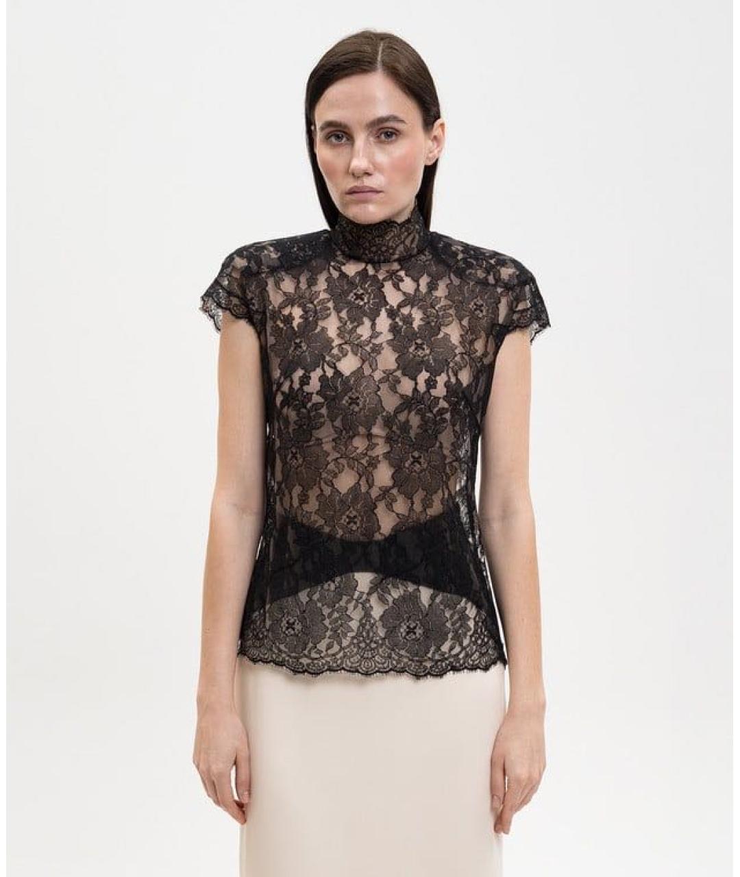 VALENTINO Черная хлопковая футболка, фото 8