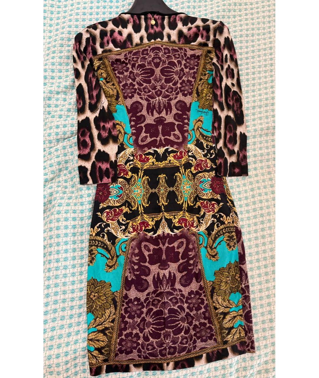 JUST CAVALLI Мульти вискозное повседневное платье, фото 5