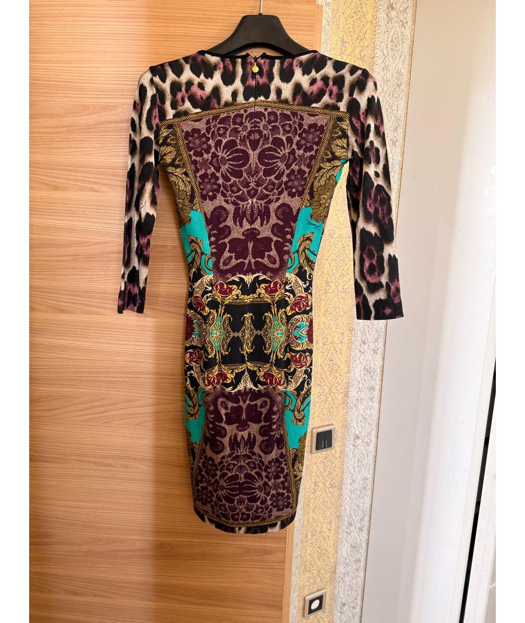 JUST CAVALLI Мульти вискозное повседневное платье, фото 8