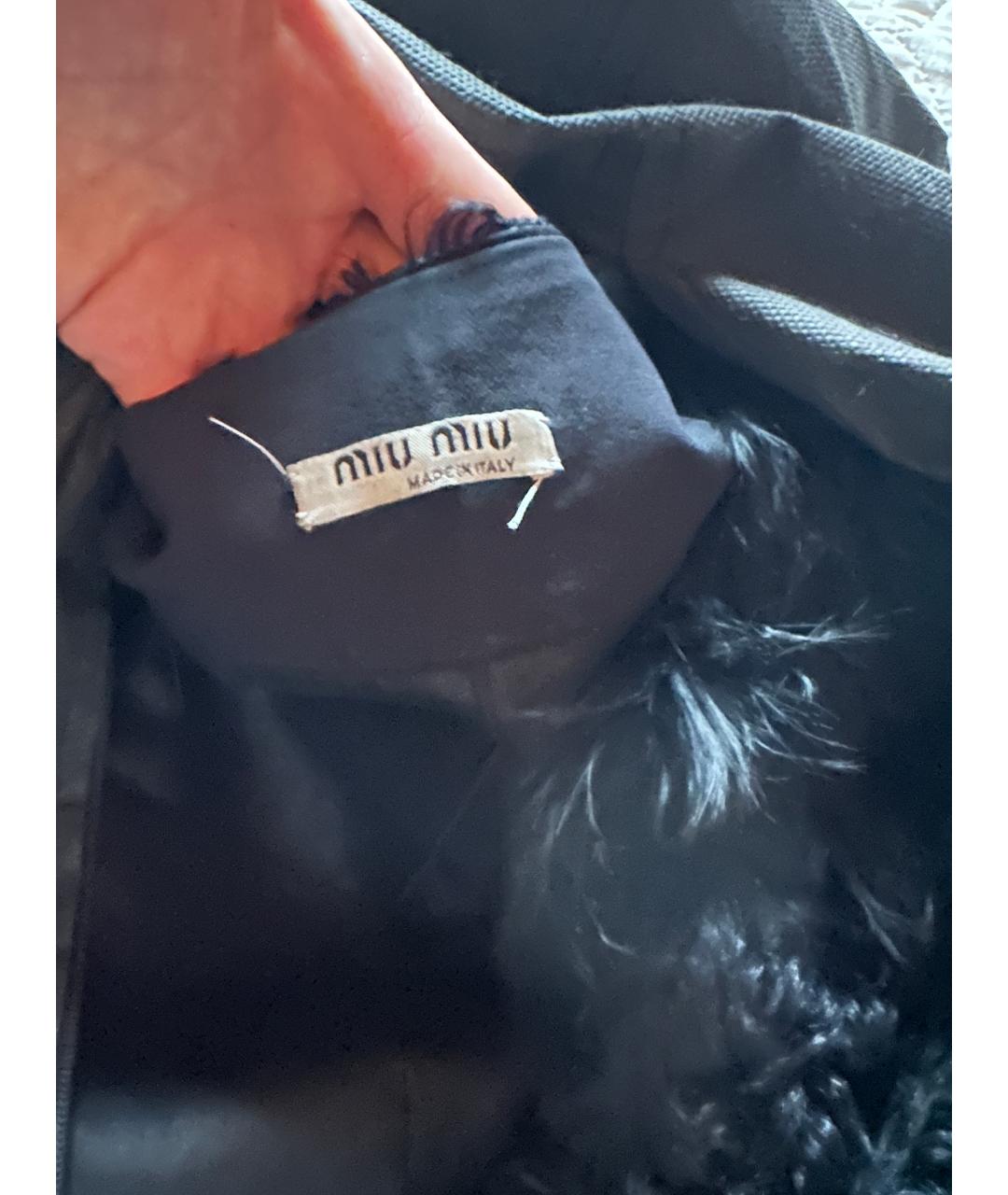 MIU MIU Черная меховая шуба, фото 3