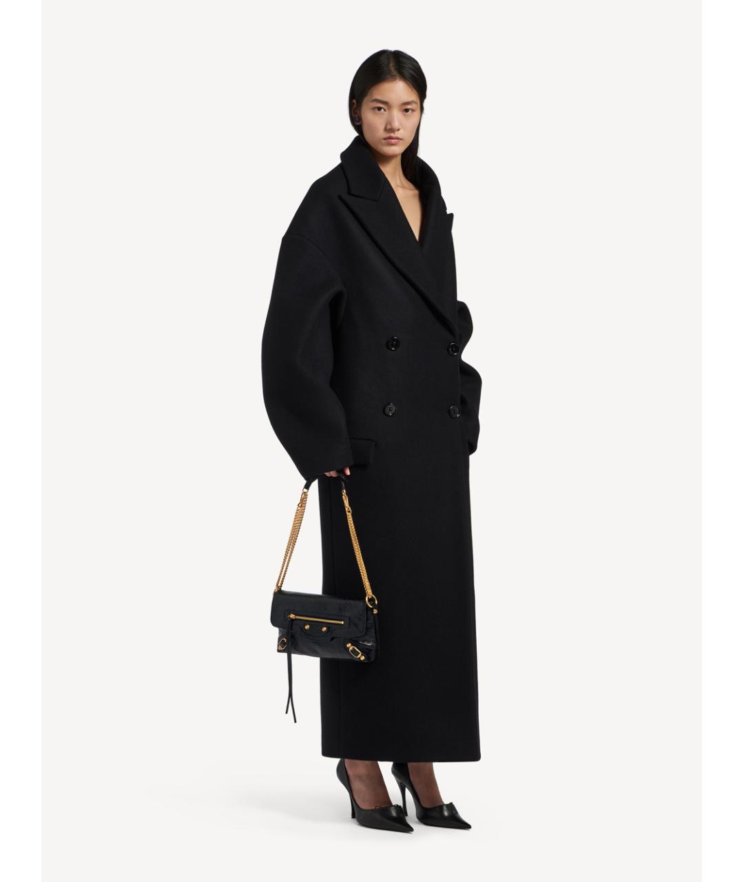 BALENCIAGA Черная кожаная сумка через плечо, фото 3