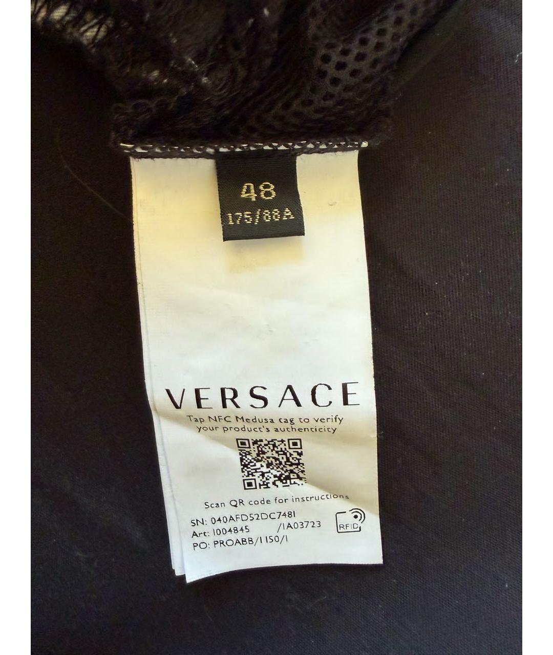 VERSACE Черные шелковые шорты, фото 3