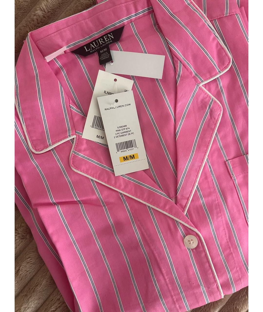 POLO RALPH LAUREN Розовая хлопковая пижама, фото 7