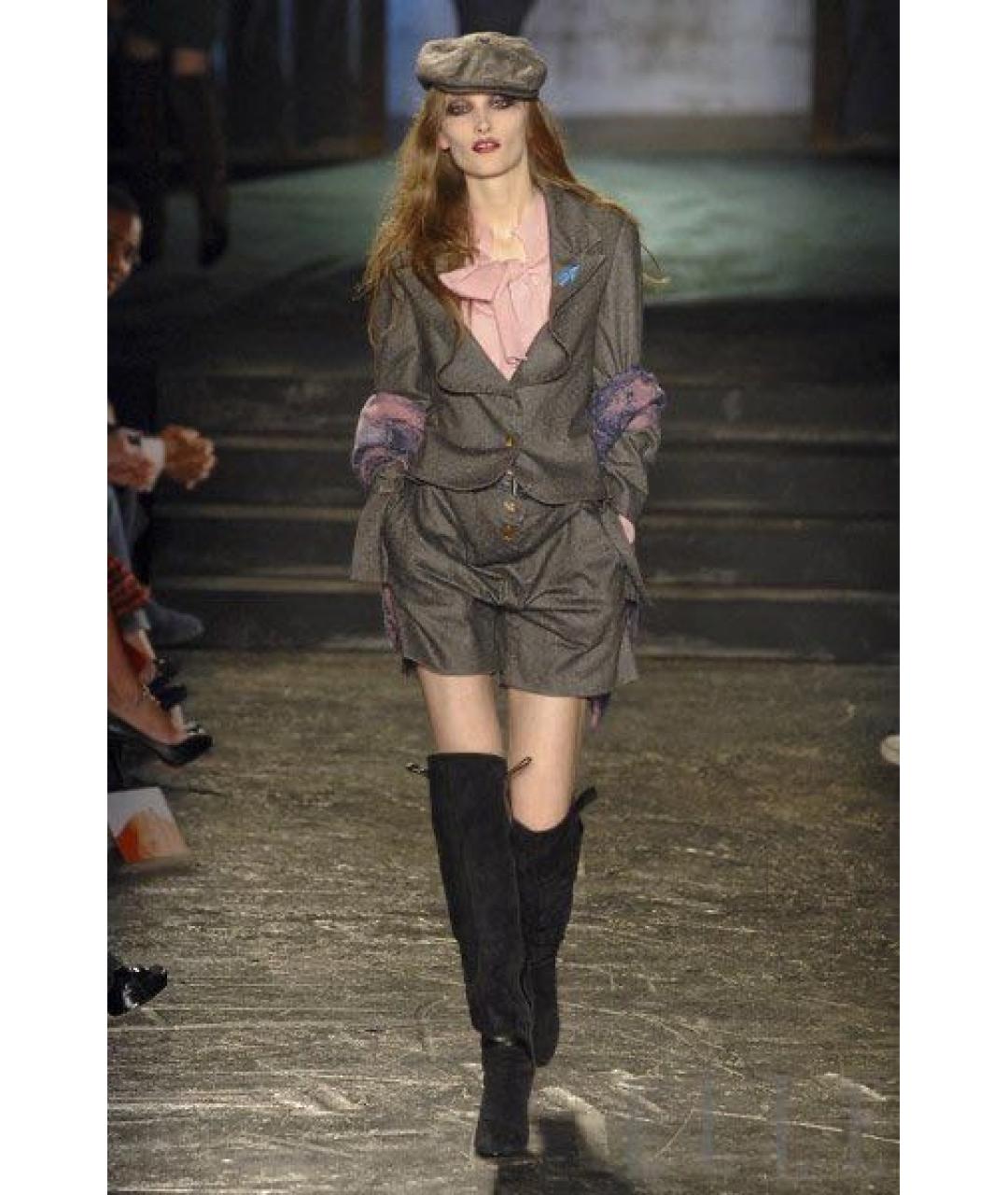 VIVIENNE WESTWOOD Черные хлопковые шорты, фото 2