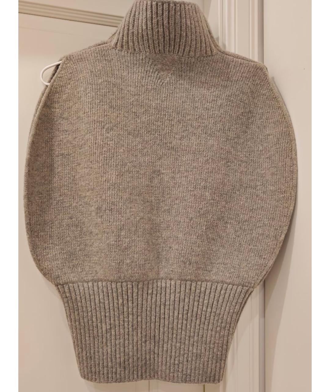 BOTTEGA VENETA Бежевый шерстяной джемпер / свитер, фото 2