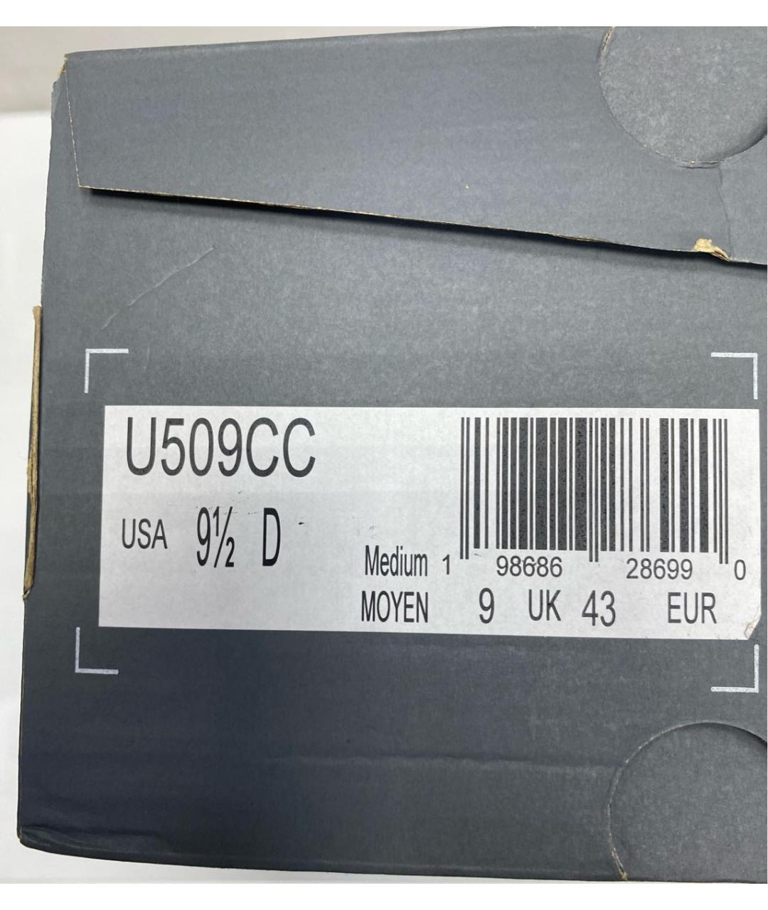 NEW BALANCE Серые кожаные низкие кроссовки / кеды, фото 6