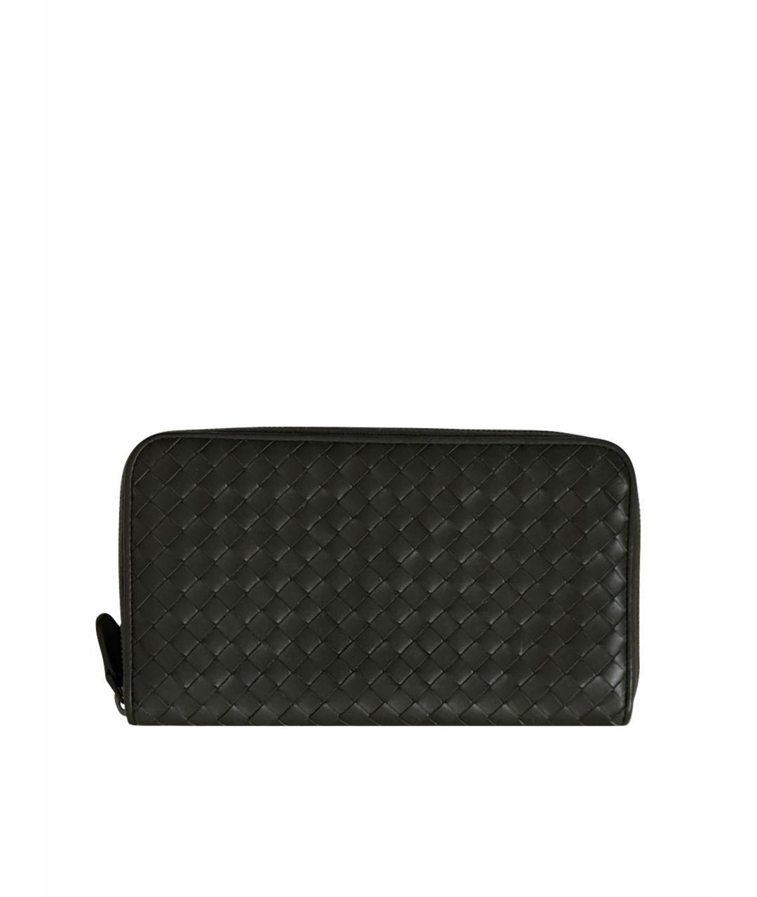 BOTTEGA VENETA Зеленый кожаный кошелек, фото 1