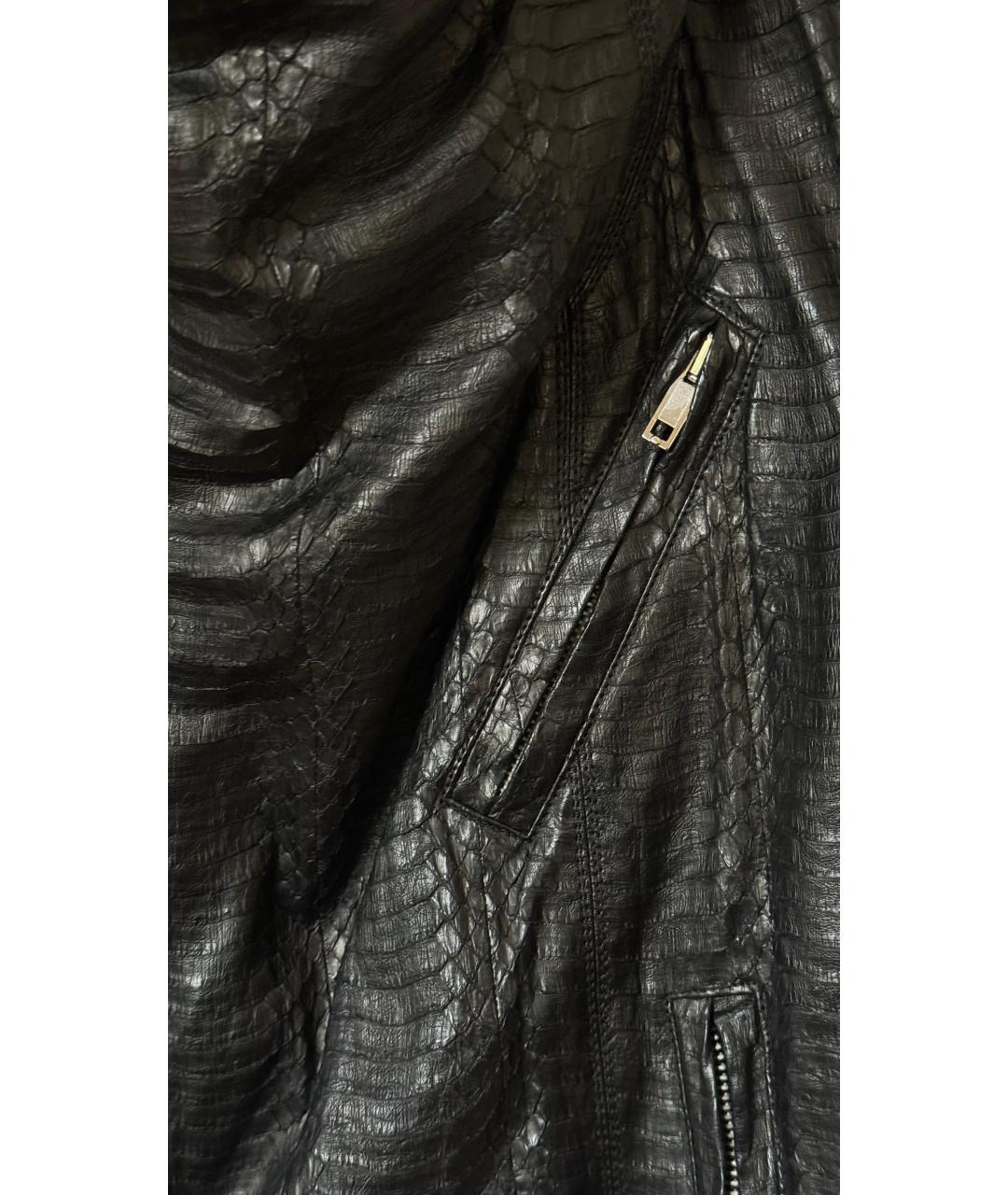 RICK OWENS Черный жилет из кожи питона, фото 2