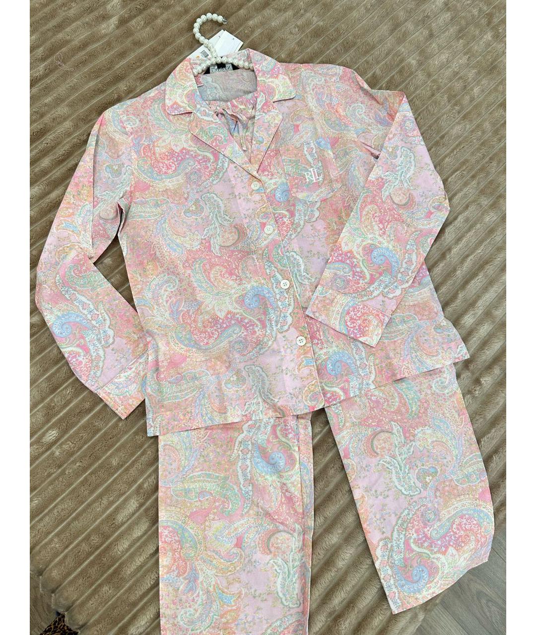 RALPH LAUREN Коралловая хлопковая пижама, фото 2