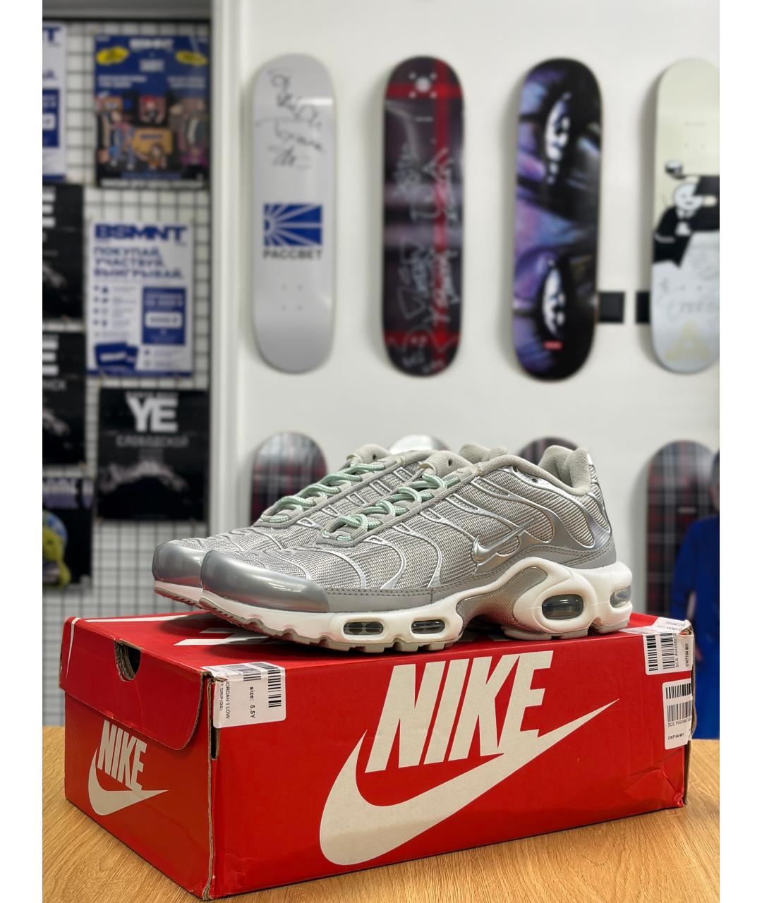 NIKE Серебряные кроссовки, фото 3