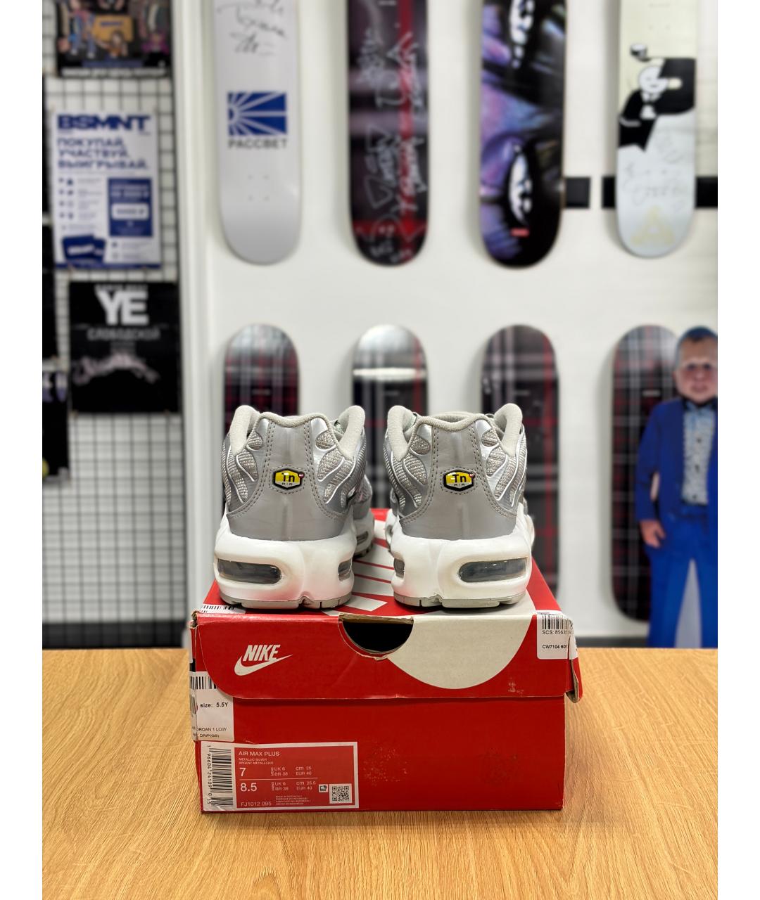 NIKE Серебряные кроссовки, фото 4
