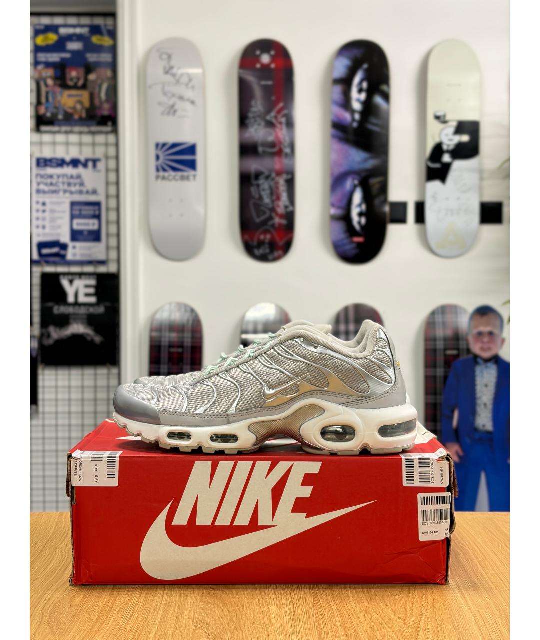 NIKE Серебряные кроссовки, фото 6