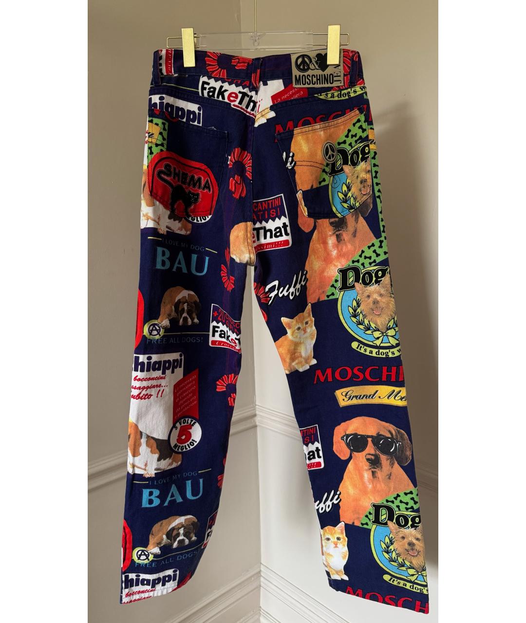 MOSCHINO Мульти прямые джинсы, фото 3