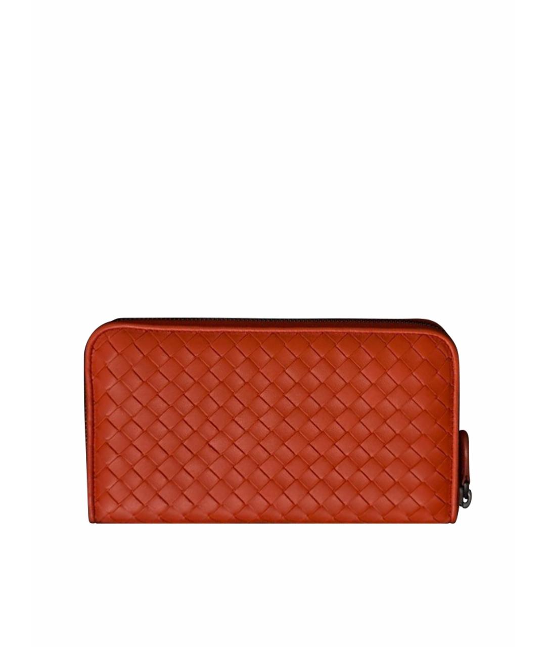 BOTTEGA VENETA Оранжевый кошелек, фото 10