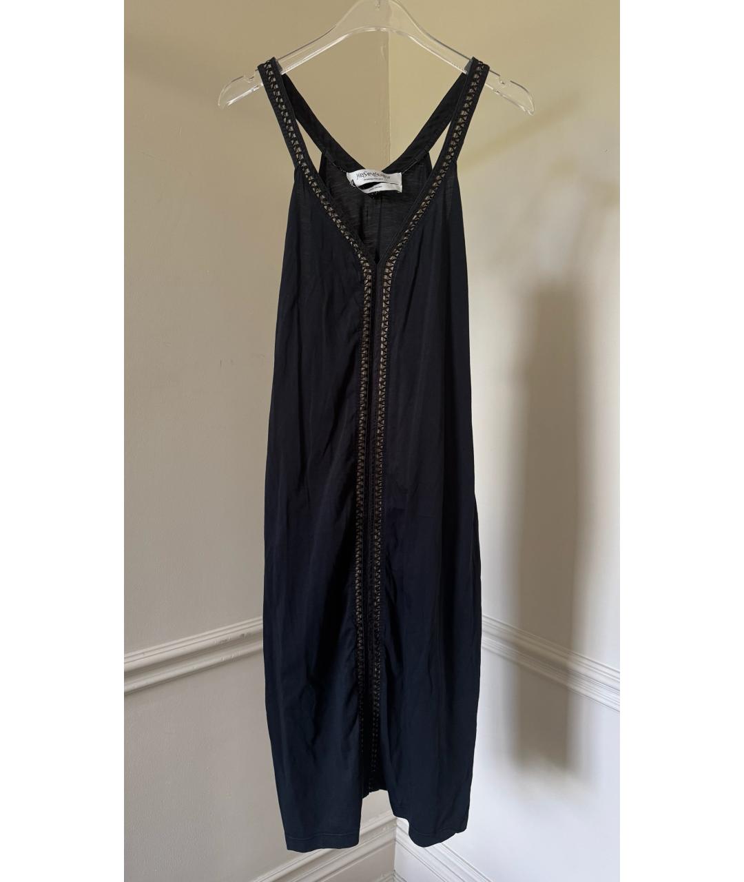 SAINT LAURENT Черное вечернее платье, фото 4