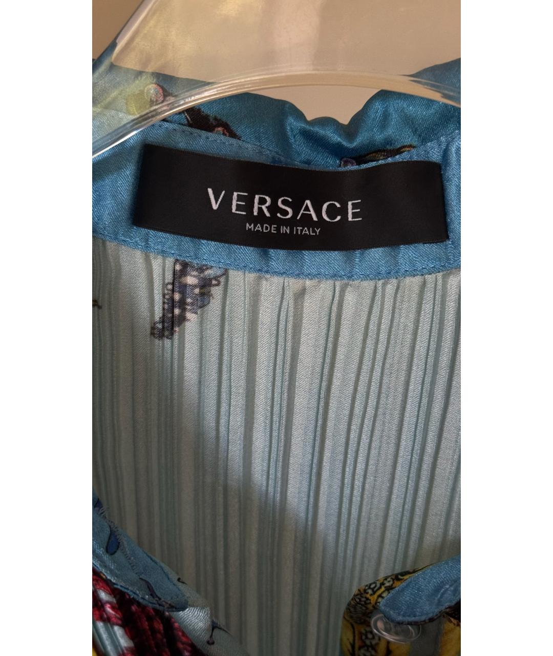 VERSACE Голубое вечернее платье, фото 4